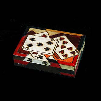 Casino style box for 2 decks of playing cards