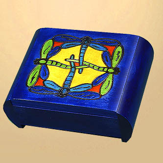 Puzzle box with dragonflies
